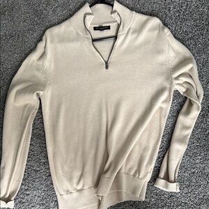 Banana Republic Cream Long Sleeve Shirt